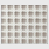Mocha bruine Gingham buffalo plaid ruit Cadeaupapier (Vlak)