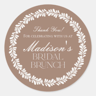 Mocha Bruine Talavera Spaanse Fiesta Bruidsbrunch Ronde Sticker