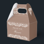 Mocha Bruine Talavera Tegel Feest Bruiloft Dessert Bedankdoosjes<br><div class="desc">Iedereen houdt van een feest! Deze collectie is een verbluffende mix van elegantie en cultureel erfgoed, geïnspireerd door de traditionele Mexicaanse Talavera-tegelpatronen. De aardsbruine Terracotta-bloemenrand straalt verfijning en een vleugje feestelijke charme uit, waardoor het perfect is voor uw Spaanse of Mexicaans geïnspireerde viering. Of u nu een groot feest geeft...</div>