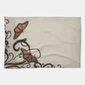 Mocha Butterfly Swirl Kitchen Towel Theedoek (Horizontaal)