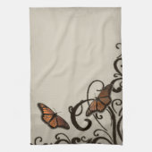 Mocha Butterfly Swirl Kitchen Towel Theedoek (Verticaal)
