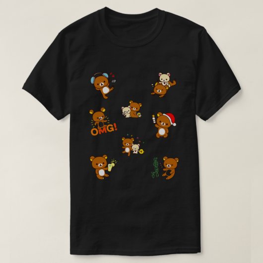 mocha cat and cute milk - bears t-shirt (Design voorkant)