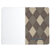 Mocha Chocca Brown Argyle met Monogram Journal (Binnenkant Achterzijde)