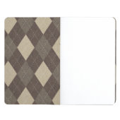 Mocha Chocca Brown Argyle met Monogram Journal (Binnenkant Voorzijde)