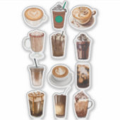 Mocha Coffee Collage Sticker (Voorkant)