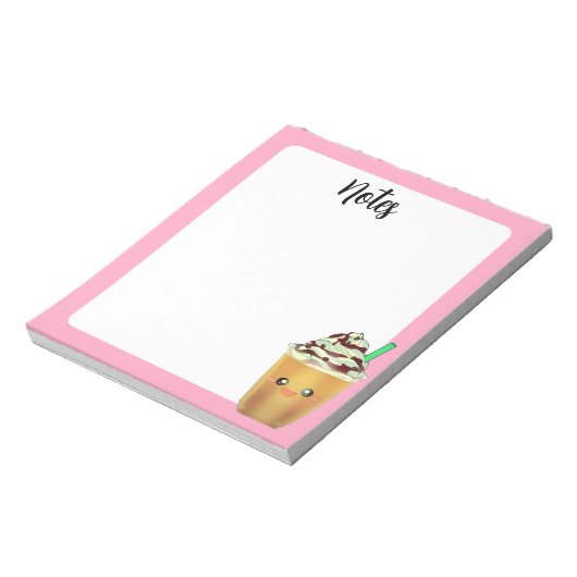 Mocha Coffee Iced Blended Drink Notitieblok (Linkerzijde)