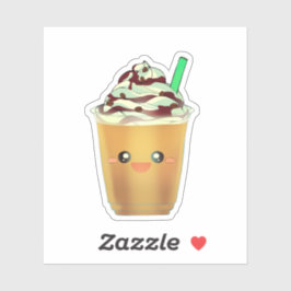 Mocha Coffee Iced Blended Drink Sticker