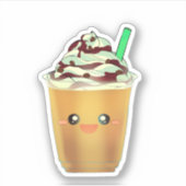 Mocha Coffee Iced Blended Drink Sticker (Voorkant)
