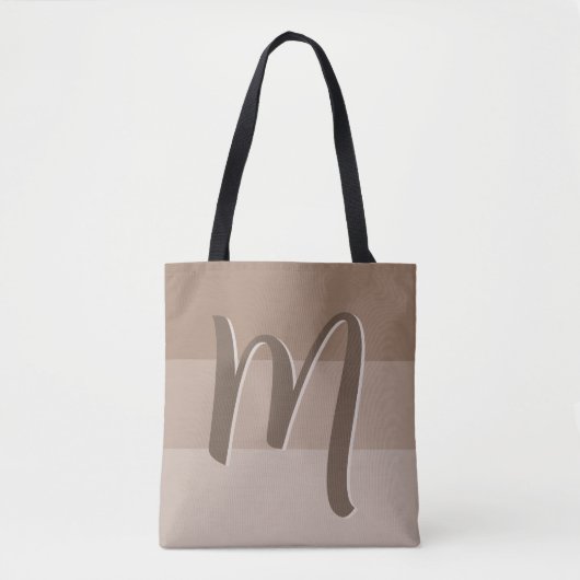 Mocha Color Blocks Monogram Tote Bag (Voorkant)