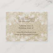 Mocha Cream Bokeh Event Planner Visitekaartjes (Achterkant)