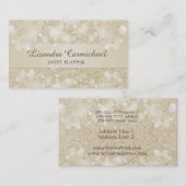 Mocha Cream Bokeh Event Planner Visitekaartjes (Voorkant / Achterkant)