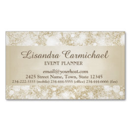 Mocha Cream Bokeh Magnetisch Visitekaartje