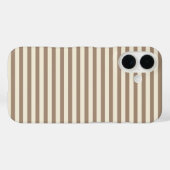 Mocha & Cream Cute Horizonaal Gestreept Case-Mate iPhone Case (Achterkant (horizontaal))