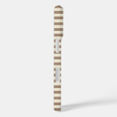Mocha & Cream Cute Horizonaal Gestreept Case-Mate iPhone Case (Achterkant / Rechts)