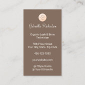 Mocha Cream Logo QR Code Photo Lashes and Brows Visitekaartje (Achterkant)