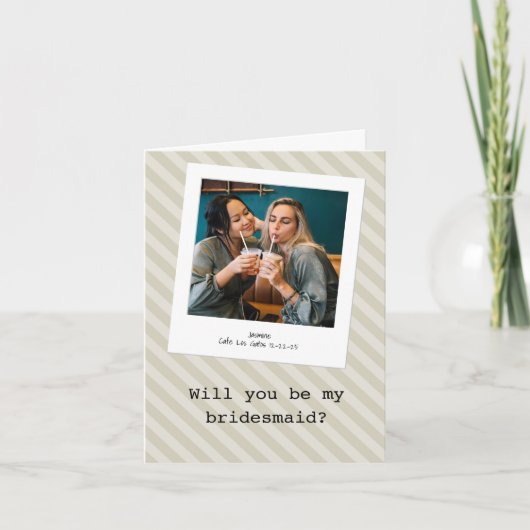 Mocha Cream: "Wil je mijn bruidsmeisje zijn?" Foto (Voorkant)