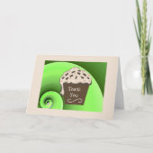 Mocha Cupcake Dank je Bedankkaart (Voorkant)