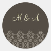 Mocha Damask stickers (Voorkant)