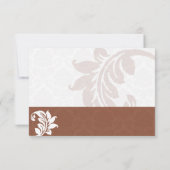 Mocha Damask Wedding Bedankt (Achterkant)