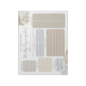 Mocha Dreamy Aangepaste Wekelijkse Organisatie Notitieblok (Linkerzijde)