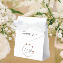 Mocha Eenvoudige Hart Krans Monogram Huwelijk