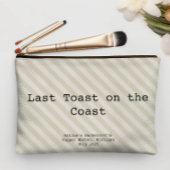 Mocha en Crème Gestreepte Bruidsmeisje Bachelorett Etui