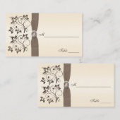 Mocha en Ivoor Bloemen Plaatskaarten Plaatskaartje (Voorkant / Achterkant)