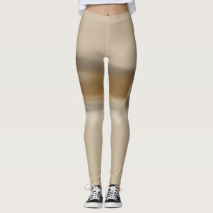 Mocha en melkachtig latte, actief gekleurd leggings