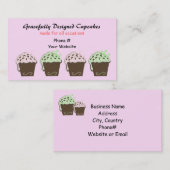 Mocha en Mint Cupcakes Visitekaartje (Voorkant / Achterkant)