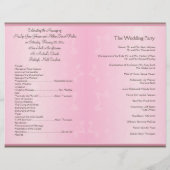 Mocha en Pink Floral Wedding Programme (Achterkant)