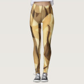 Mocha en Tan Art Leggings oefening (Voorkant)