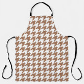 Mocha en Witte Houndstooth Naadloos Patroon Schort (Voorkant)
