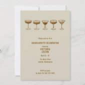 Mocha Espresso Martini Bachelorette w/QR Code  Kaart (Voorkant)