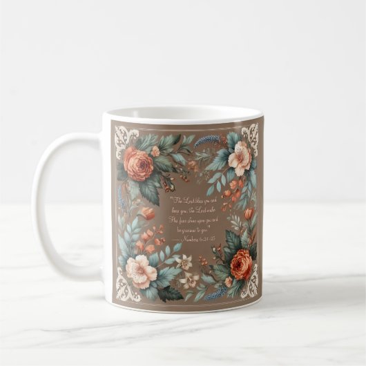 Mocha Floral  Morgenzegening Mok (Links)