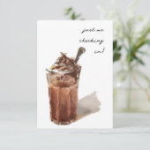 Mocha Frappe waterverf kaart (Staand voorkant)