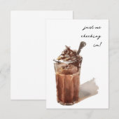 Mocha Frappe waterverf kaart (Voorkant / Achterkant)