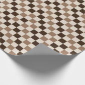 Mocha Geruite Charme Cadeaupapier (Hoek)