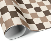 Mocha Geruite Charme Cadeaupapier (Rol Hoek)