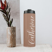 Mocha gestileerde bruiloft bruidsmeisje thermosbeker