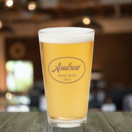 Mocha gestileerde naam bruiloft beste man glas