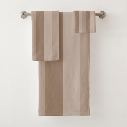 Mocha gestreept patroon bad handdoek (Insitu)