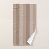 Mocha gestreept patroon bad handdoek (Handdoek)