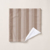 Mocha gestreept patroon bad handdoek (Wasdoekje)