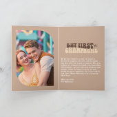 Mocha Glow Champagne Retro Nieuwjaarsfoto Feestdagen Kaart (Binnen)