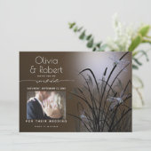 Mocha Glow Save the Date Moonlight Dragonfly Kaart (Staand voorkant)