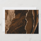 Mocha Gold Agate Brown Save the Date Card Kaart (Achterkant)