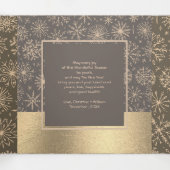 Mocha Gold Holiday Multi Photo Tri Fold Card Drieluik Aankondiging (Binnenkant midden)