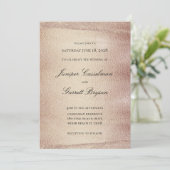 Mocha Gold Rhapsody Wedding Elegant Sparging Gold Kaart (Staand voorkant)