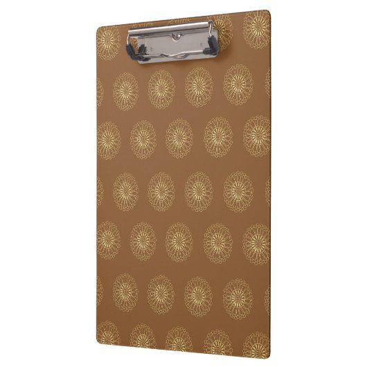 Mocha | Golden Zinnia Flower Medallions Klembord (Links)