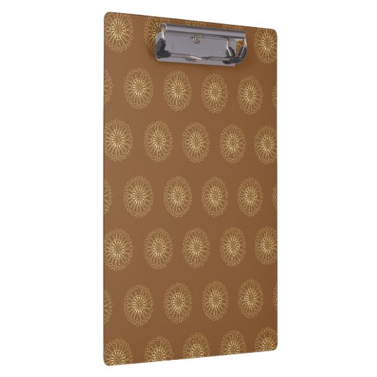 Mocha | Golden Zinnia Flower Medallions Klembord (Rechts)